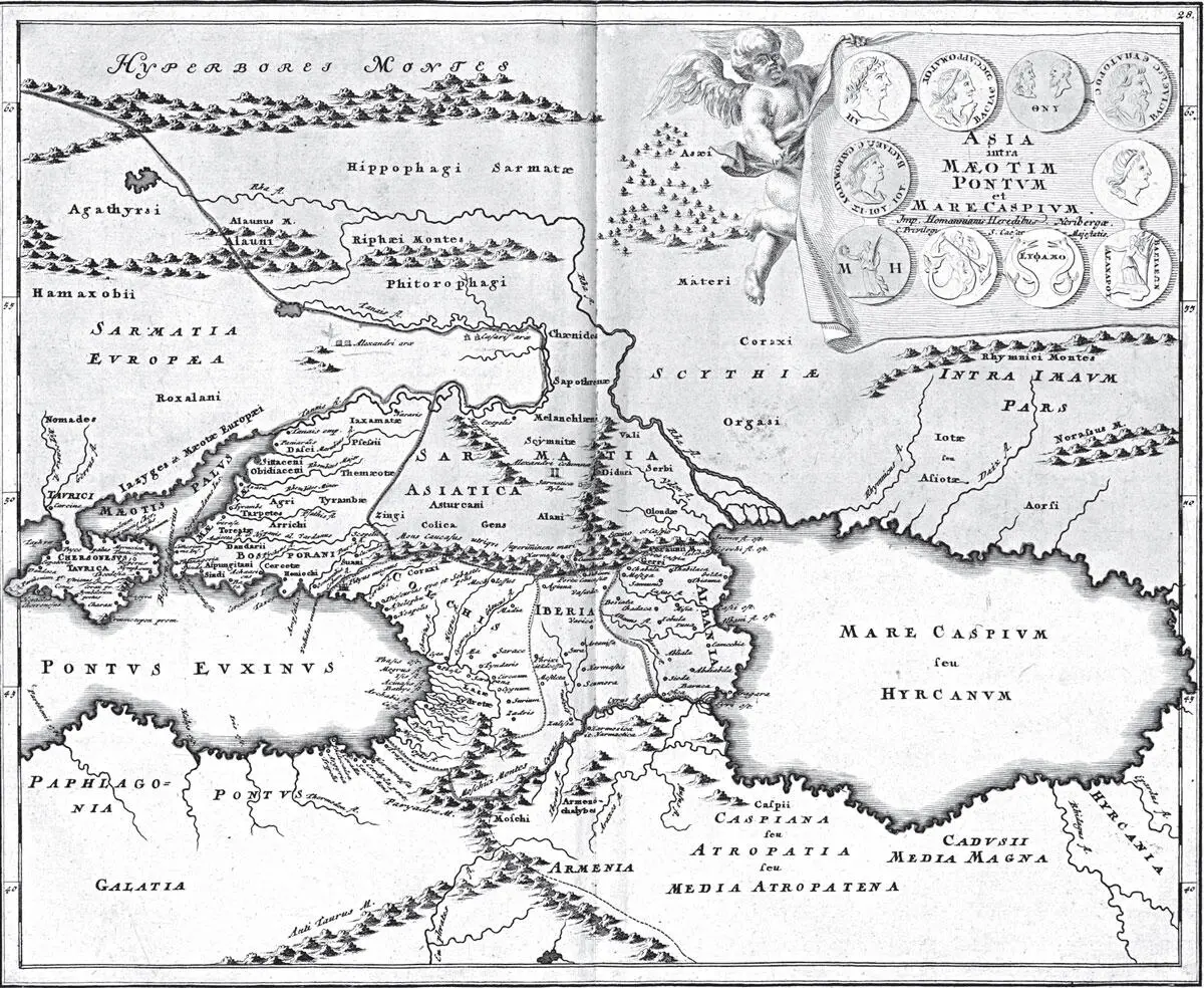 Рис 151 Карта Азии расположенной между Понтом Меотидой и Каспийским - фото 151