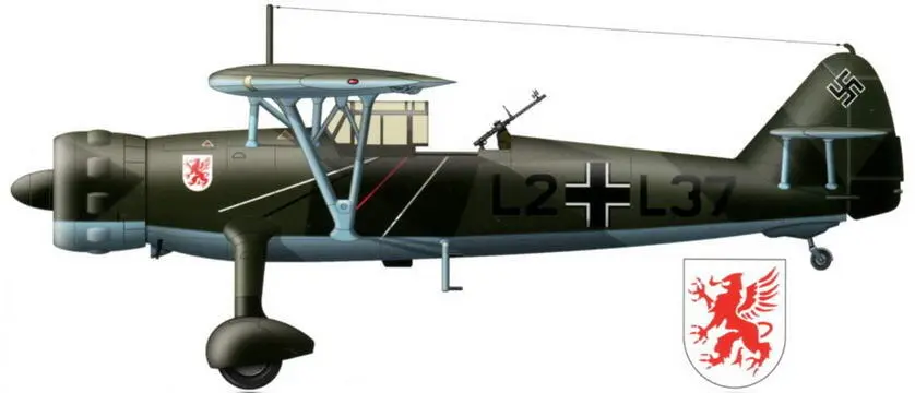 Hs 126А1 из состава 9HLG2 Польша октябрь 1939 г Hs 126В1 из состава - фото 42
