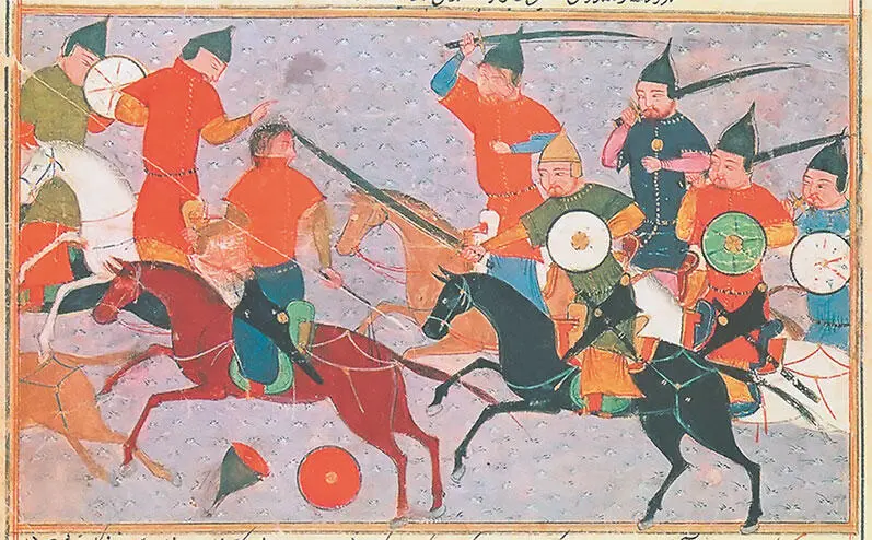 Сражение монголов с китайцами Среднеазиатская миниатюра XIV в Спустя четыре - фото 34