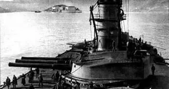 Башня главного калибра 3 с установленными на ней 76мм пушками 120мм50 - фото 102