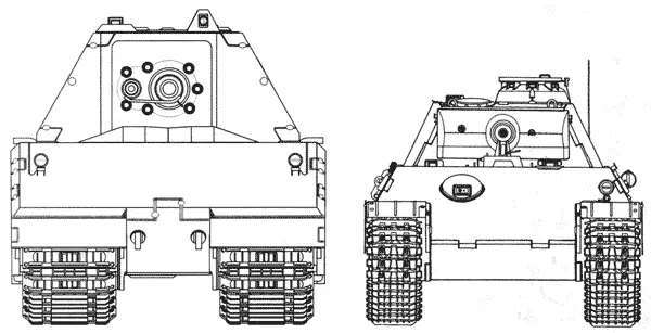 Сравнительные размеры танков Maus и PzV Panther К характерным особенностям - фото 69