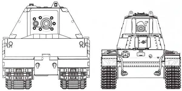 Сравнительные размеры танков Maus и СМК Проект тяжелого танка T100Z - фото 133