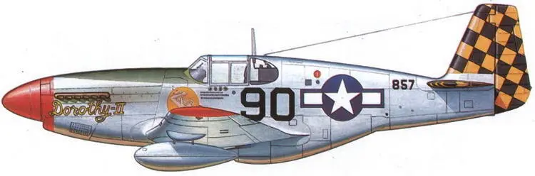 P51B15NA лта РМБарки из 319го FS 325й FG P38L из 94го FS 1й FG - фото 110