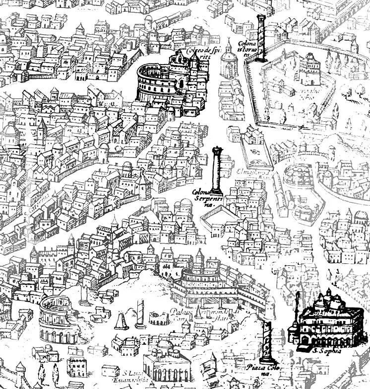 Рис 25 Фрагмент карты Стамбула 1572 года приведенный выше на рис 17 на - фото 25