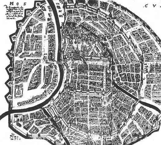 Рис 331 Фрагмент плана Москвы из книги А Мейерберга Путешествие в - фото 95