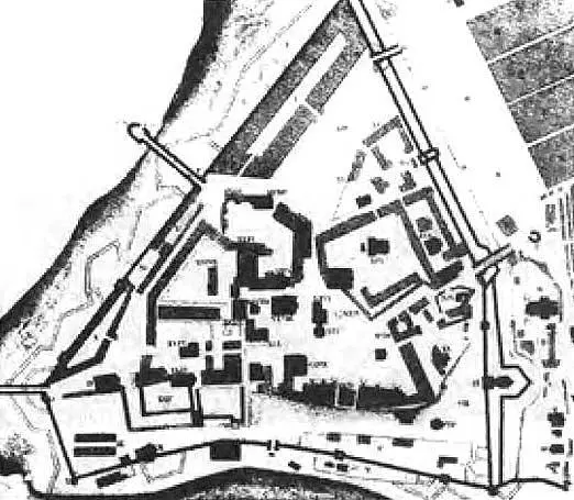Рис 416 Схематичный план Московского Кремля XVIII века гравированный - фото 113
