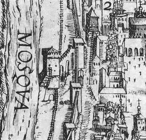 Рис 429 Увеличенный фрагмент Сигизмундова плана Москвы с изображением - фото 126