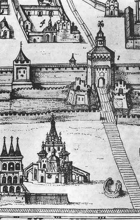 Рис 435 Спасская башня Кремля в XVIXVII веках Фрагмент плана - фото 132