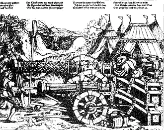 Рис 713 Старинная гравюра Пушка XVI века Считается средней по своим - фото 363
