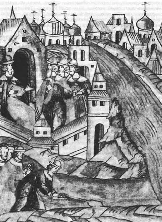 Рис 88 Копание рва у Кремля Старинная миниатюра Взято из 43 с 137 - фото 402
