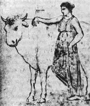 Рис 820 ПАСИФАЯ с быком Фреска Римская копия С греческого оригинала - фото 414