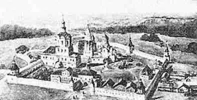 Рис 110 Общий вид Андроникова монастыря в XVIII веке Акварель Кампорези - фото 112