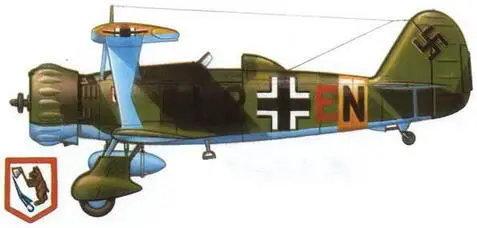 Штурмовик Hs 123В1 из 5LG 2 Украина июнь 1941 г Bf 109Е4 WrN4148 - фото 102