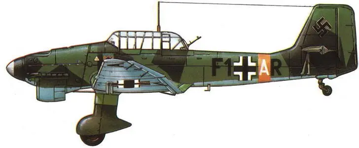 Ju 87В из 7StG 77 Bf 109F2 командира JG 51 Вернера Мельдерса Bf 109F2 - фото 131