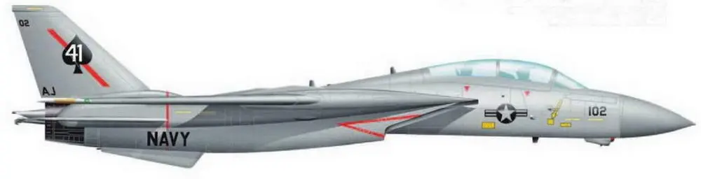 Истребитель F14AТомкэт из эскадрильи VF41 экипаж которого 18 августа 1981 - фото 79