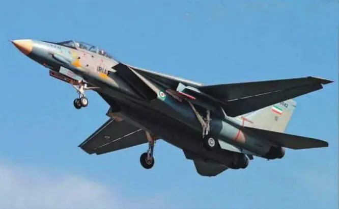 В полете F14A ВВС Ирана в новом сероголубом камуфляже 20122013 гг F14A - фото 88
