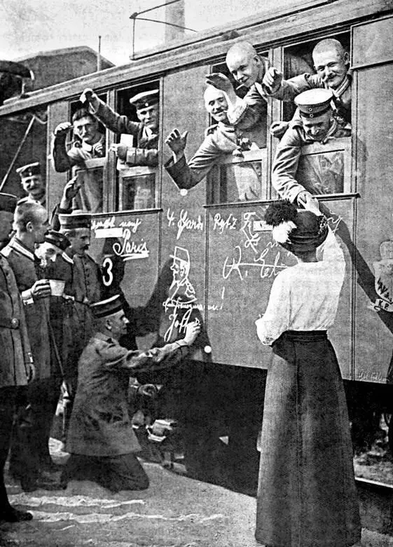 7 Немецкие войска отправляются на фронт Август 1914 г Everett Historical - фото 38