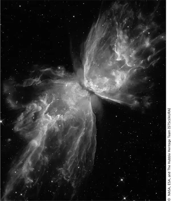 Планетарная туманность NGC 6302 с явно выраженной осевой а не центральной - фото 27