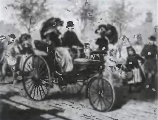 Но фотографии 1888 годо одна из первых поездок на трехколесном автомобиле - фото 53