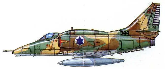 Штурмовик А4Н Skyhawk II Истребитель Барак Нешер из состава 201й - фото 69