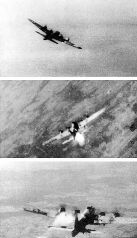 Эти фотографии атаки на В17 с камеры Me 163 фельдфебеля Зигфрида Шуберта - фото 80