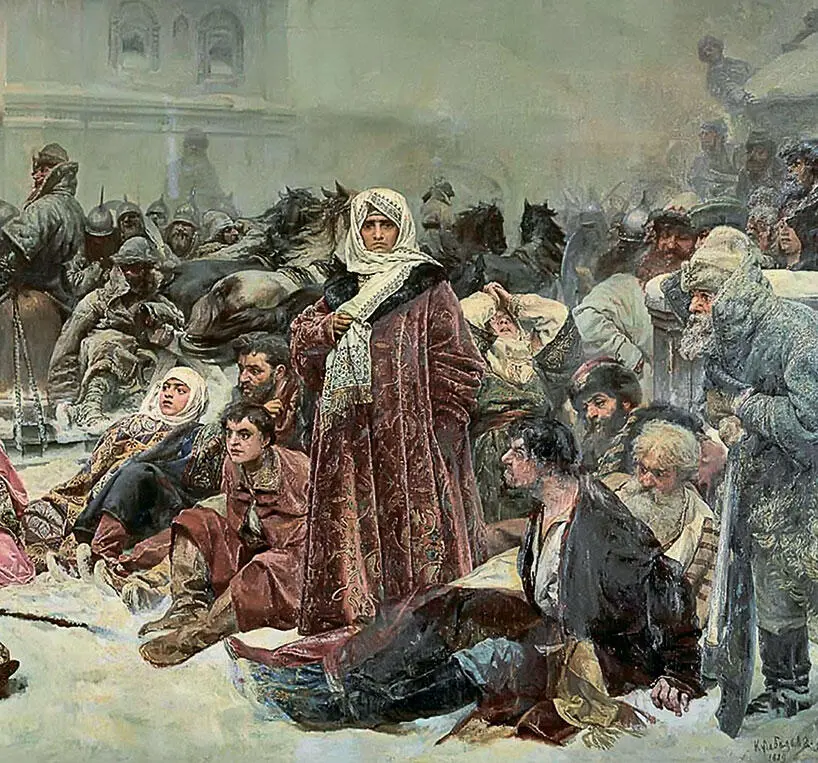 Марфа Борецкая Фрагмент картины К Лебедева В городе действительно начались - фото 16