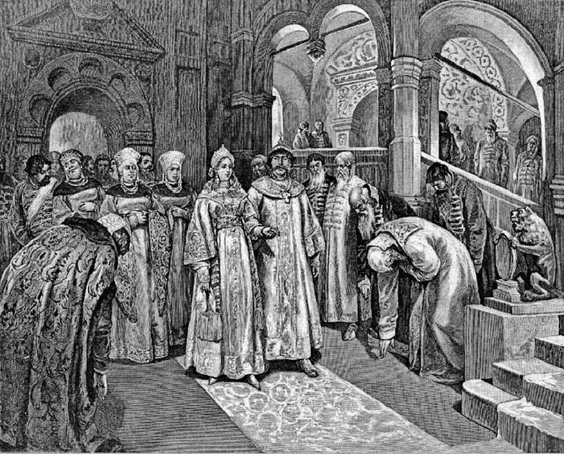 На картине К Лебедева мы видим Василия III без бороды Должно быть Елена - фото 37
