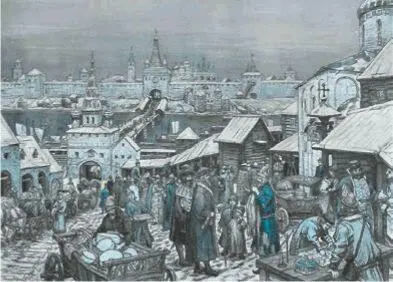 А Васнецов Новгородский торг Но там где рынок наполнен товарами и услугами - фото 52