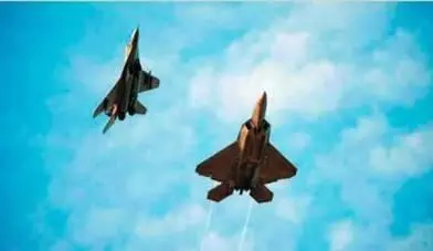Совместный полет F22 ВВС США и МиГ29 ВВС Малайзии учения Соре Taufan 2014 - фото 45