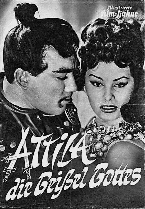 Постер к фильму Аттила 1954 год В 1954 году Куина пригласили на главную - фото 33