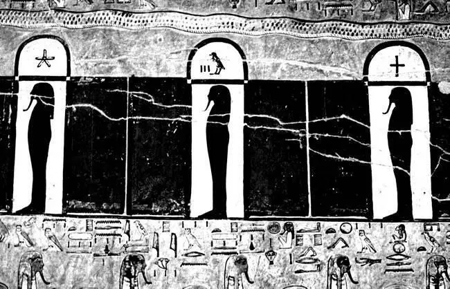 Рис 166 Фрагмент настенной росписи из гробницы фараона Сети I Над головой - фото 167