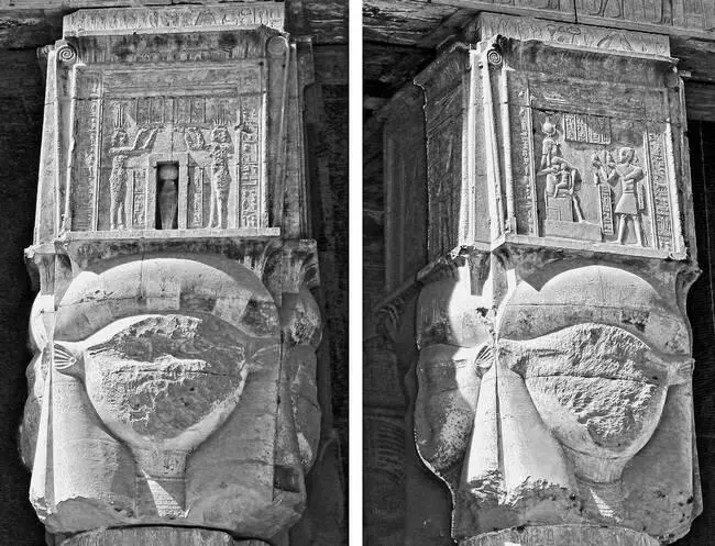 Рис 193 Лики ИсидыБорогодицы с коровьими ушами на колонне Дендерского храма - фото 194