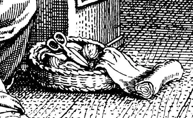 Рис 265 Фрагмент предыдущего рисунка Из корзины с пряжей стоящей у ног Девы - фото 266
