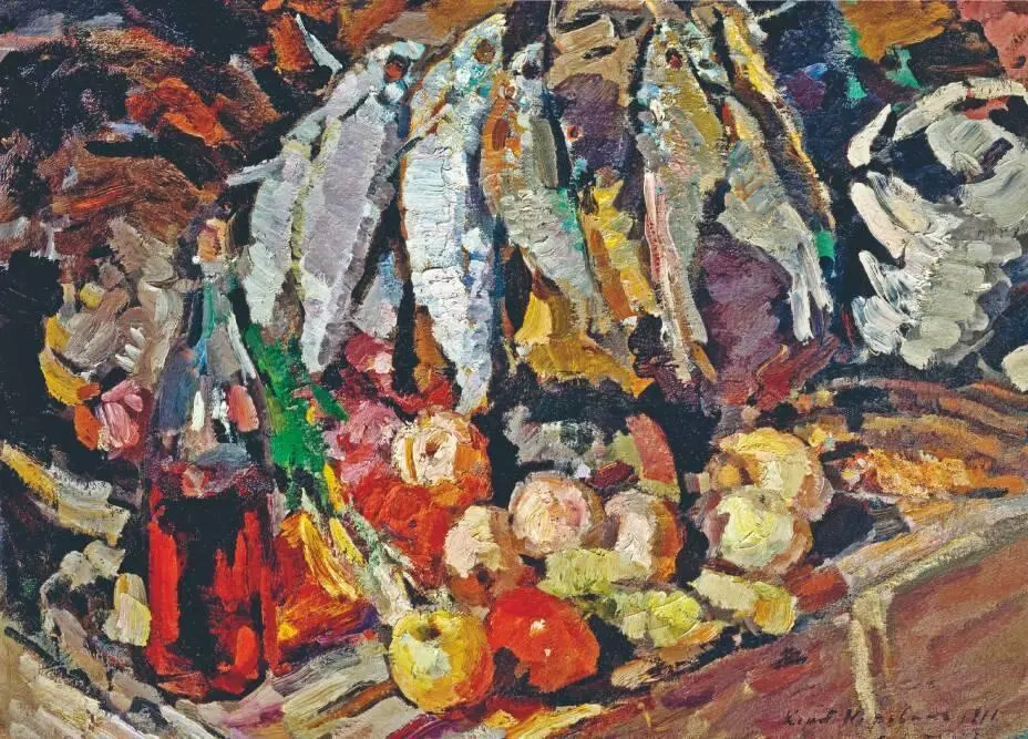 Рыбы вино и фрукты 1916 год Пейзажи Коровина чисто русские но - фото 83