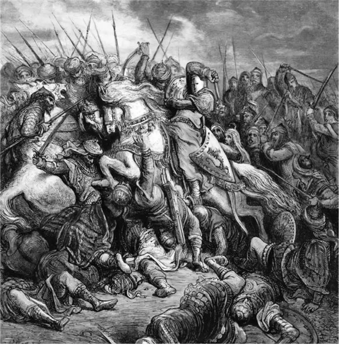 Ричард Львиное Сердце ведущий крестоносцев в бой Гравюра XIX в Завоевания - фото 98