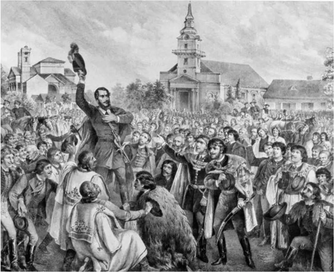 Лайош Кошут во время венгерской революции 1848 г призывает добровольцев в - фото 192
