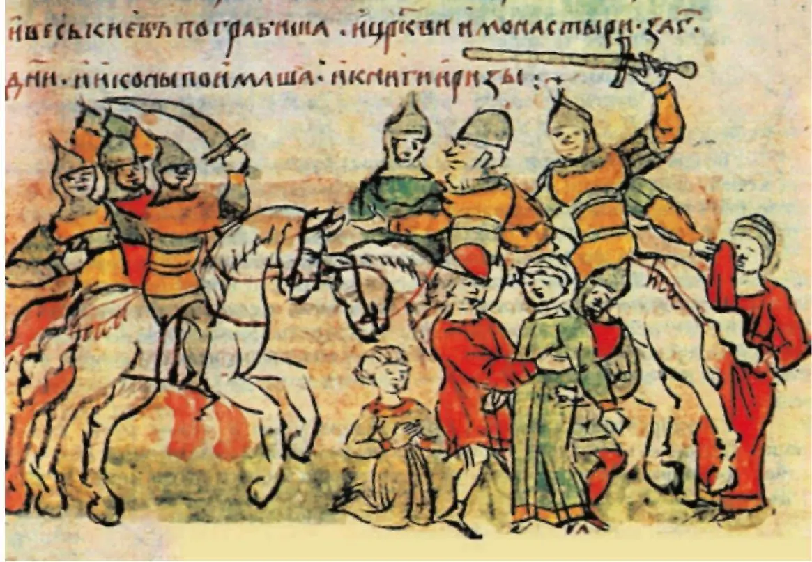 Взятие Киева войсками Андрея Боголюбского Летописная миниатюра 4 Княжение - фото 88