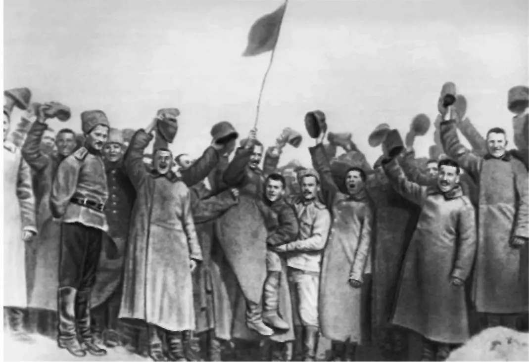 Солдаты на фронте после получения вестей о падении монархии Так закончилось - фото 37
