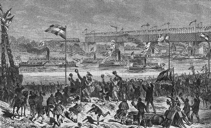 Дунай в Вене Рисунок 1875 года Набережная Франца Иосифа и Дунайский канал - фото 35