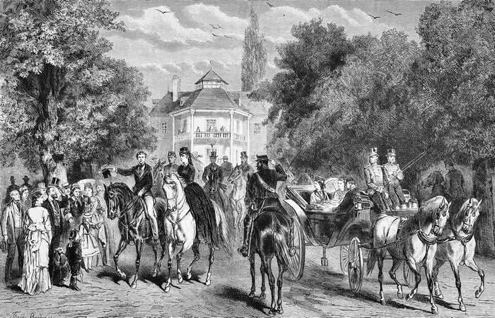 Пратер Литография 1875 года Рядом с обсерваторией Urania Вена впадает в - фото 37