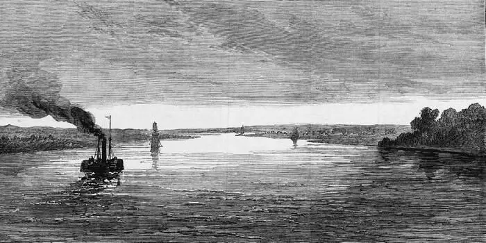 Дунай в районе Брайлова Рисунок из London News Illustrated 1877 год Если - фото 41