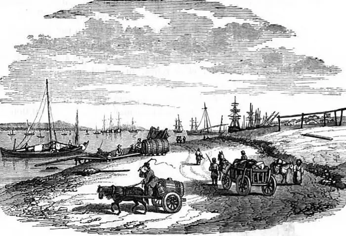 Мишель Буке Порт Брайлов в Валахии Рисунок 1840е годы Брэила начала - фото 117