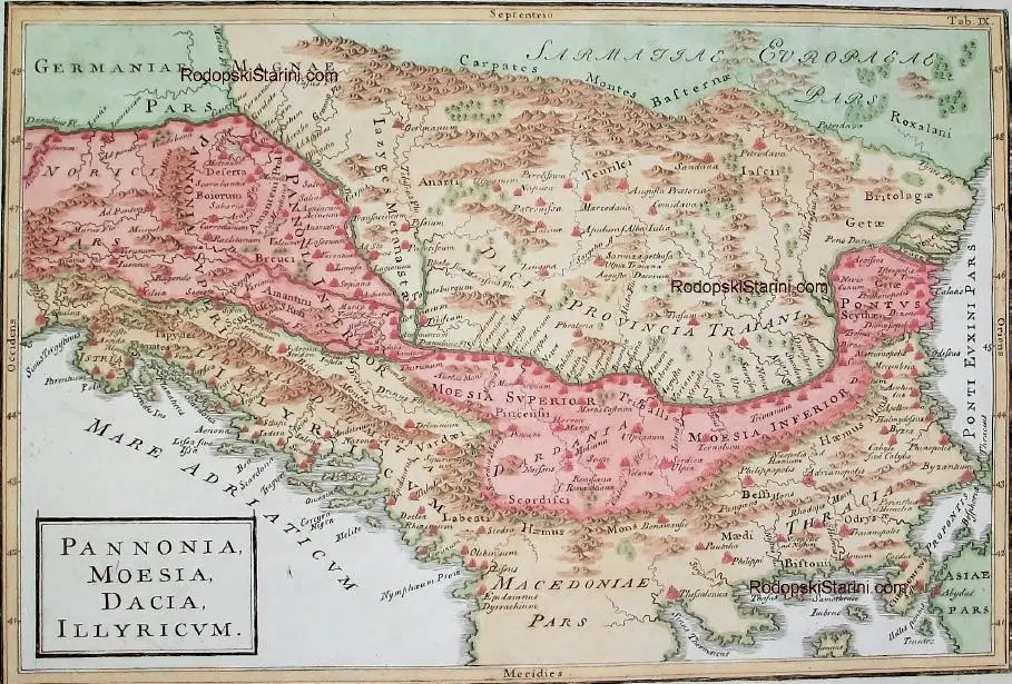 Дунайские провинции Римской империи Карта 1769 года Впадение в Дунай - фото 134