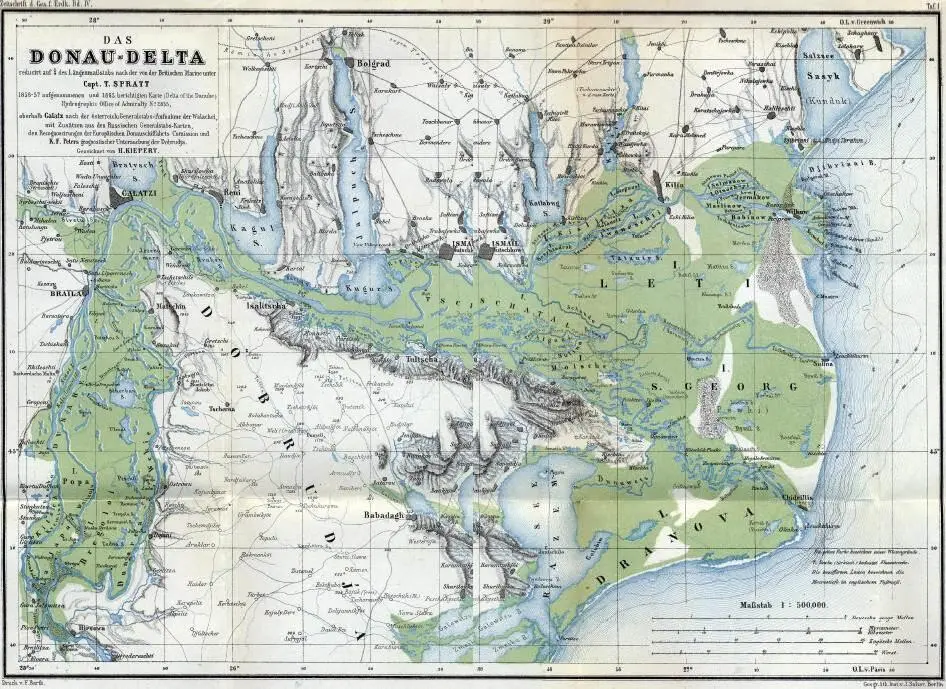 Дельта Дуная Составитель Генрих Киперт 1867 год Австрийская империя - фото 137