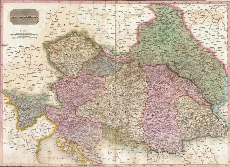 Австрийская империя Атлас Джона Пинкертона 1818 год КАРТИНЫ ДУНАЯ Якоб - фото 138