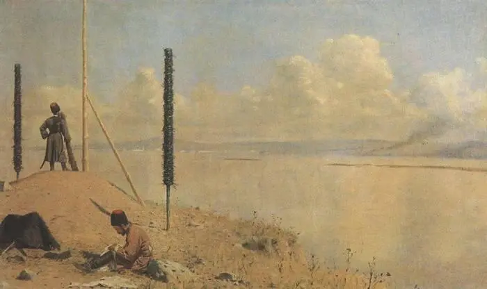 Василий Верещагин Пикет на Дунае 1878 или 1879 год Иоганн Петер Краффт - фото 153