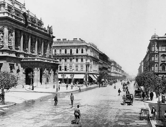 Проспект Андраши Фото 1896 года Метро в Будапеште Открытка начала 1900х - фото 41