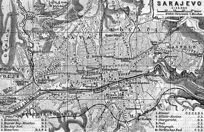 Карта Сараева 1905 год Иосип Броз Тито автор югославского социалистического - фото 111