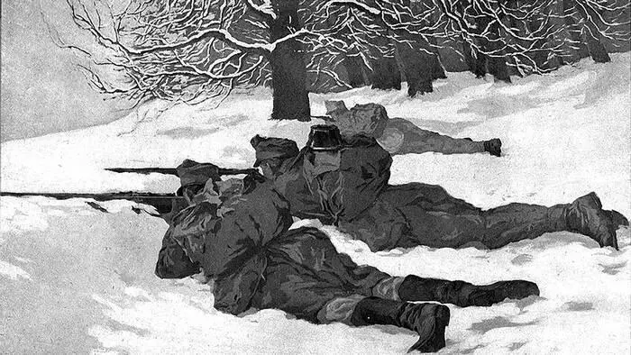 Австрийские пехотинцы в обороне Рисунок Хуго Годины 1916 год ознаменовался - фото 126