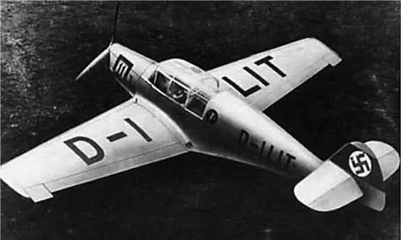 Доработанный Bf108 V2 с поперечными рулями на крыльях И Вилли решился на - фото 29